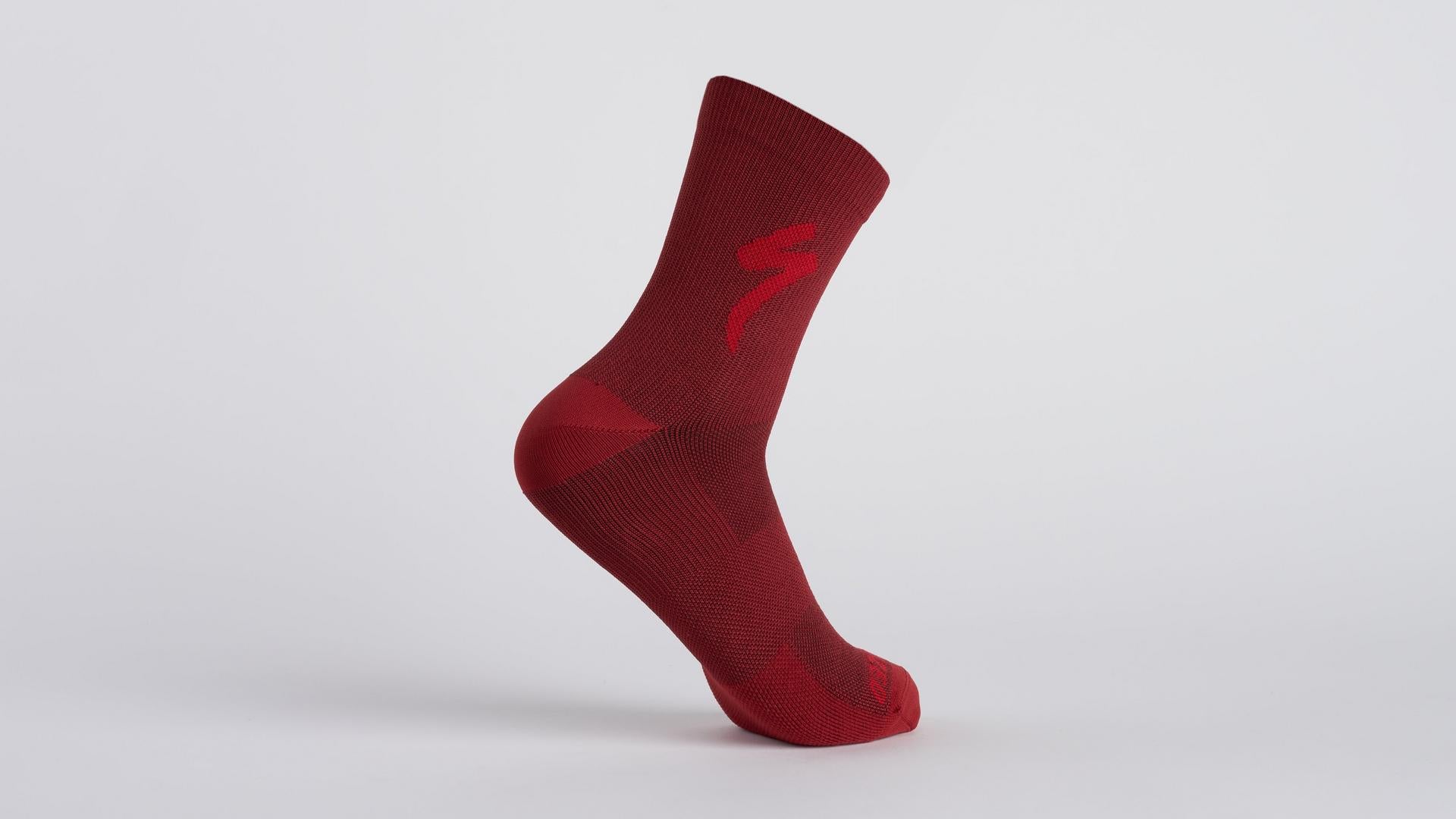 Soft Air Mid Logo Sock Specialized Garnet Red
