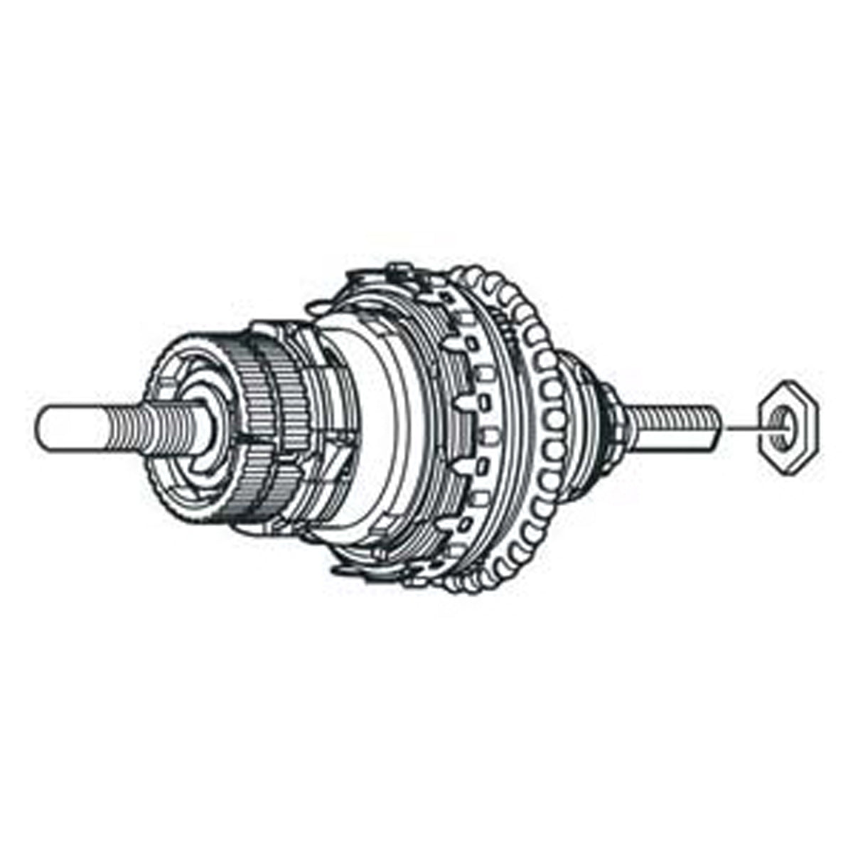 Conjunto Interno Shimano SG-3C41 178mm Plata