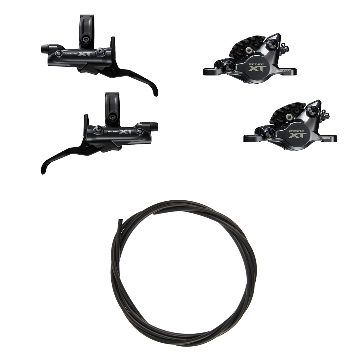 Kit Upgrade Freno Shimano Deore XT BR-M8200/BL-M8200 Metal Con Aletas Sin Adaptador Latiguillo 1000/1700mm Negro