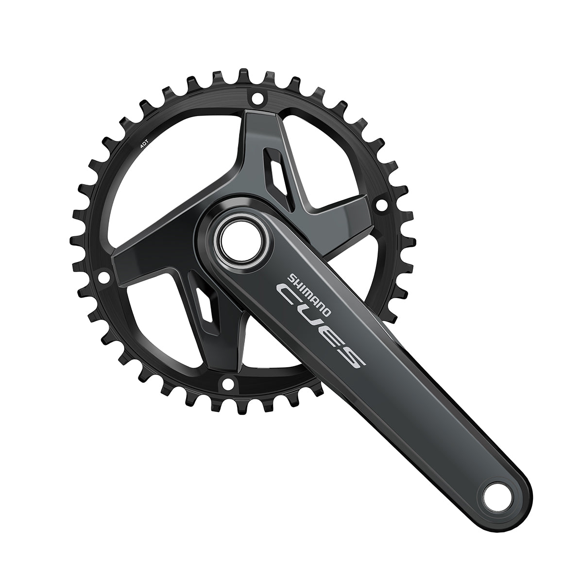 Juego Bielas/Plato Shimano Cues FC-U8000-1 Hollowtech II 40d 9/10/11v Sin Cazoletas Negro
