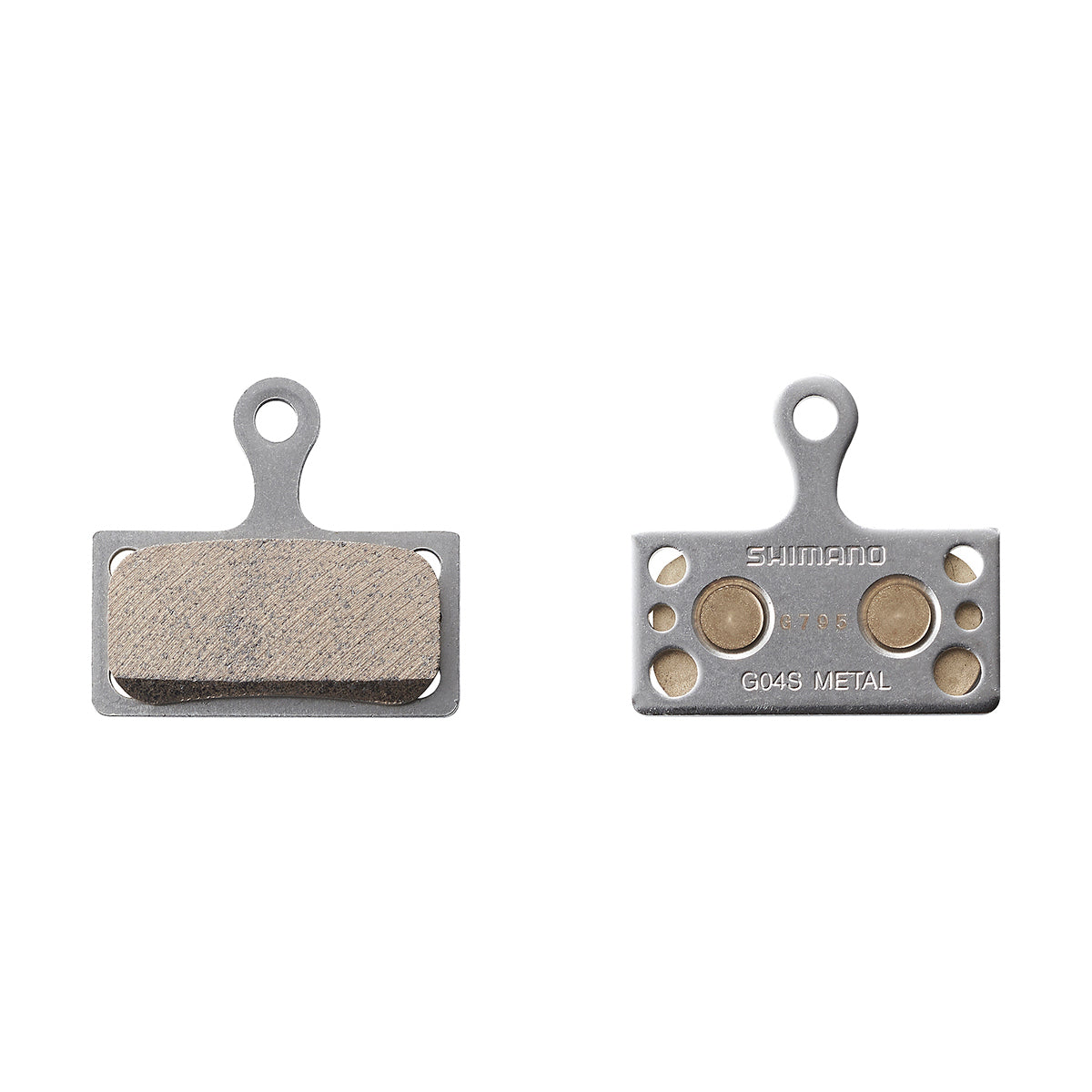 Pastillas Freno Disco Shimano BP-G04S-MX Metal Sin Aletas 1 Par Gris