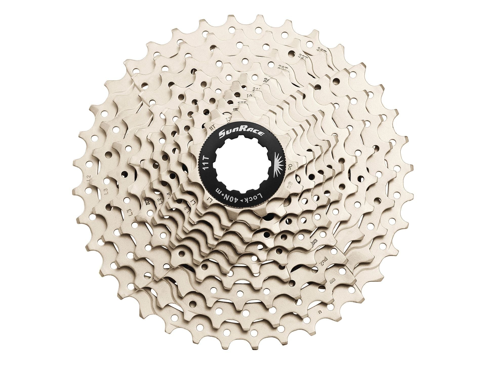 Casete Sunrace S1 Champagne 10v Plata