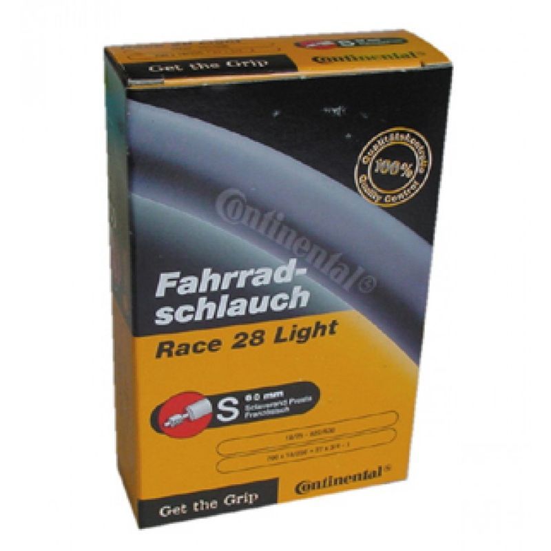Cámara Continental Race Light 700x20/25 Valvula Presta Negro 60mm