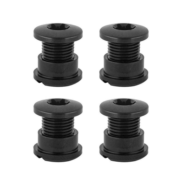 Kit Tornillos Plato 4 Brazos Absolute Black Cortos Aluminio Negro