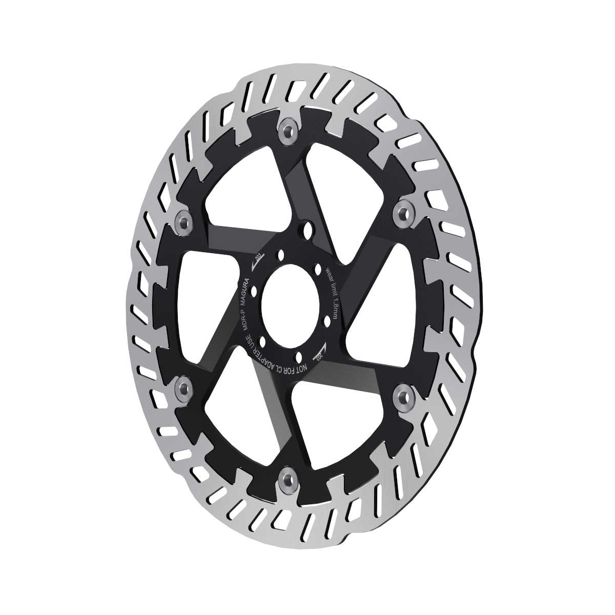 Disco Freno Magura MDR-P E-Mtb/All-Mountain 6 Tornillos 203mm Negro/Plateado