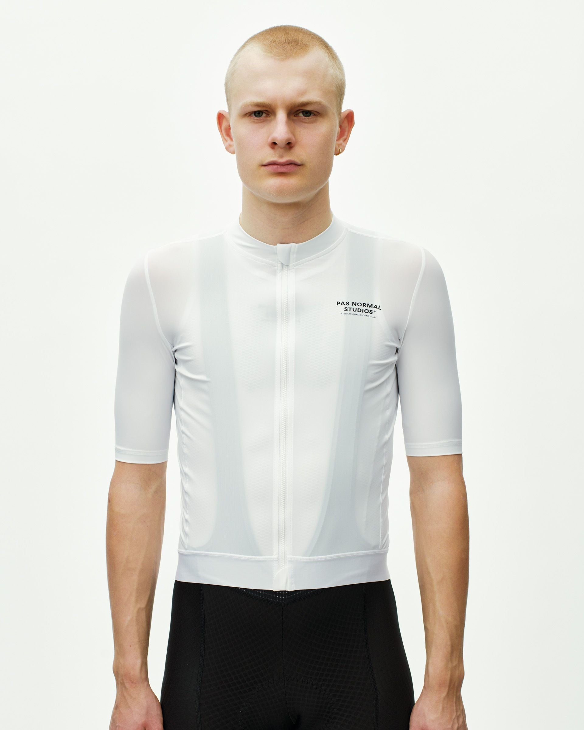 Maillot Manga Corta Pas Normal Studios Essential Hombre Blanco #3