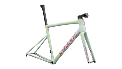 Cuadros Bicicleta Carretera Tarmac SL8 Cuadro Carretera Specialized 2025 Satin Ion Metallic/Sea Foam Strata/Rebel Pink