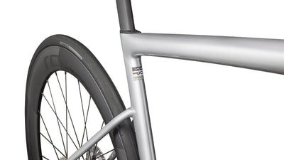 Bicicletas Carretera Tarmac SL8 Pro Ultegra Di2 Specialized 2025 Gloss Liquid Silver/Satin Blue Pearl Over Black Liquid Metal #6