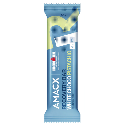 Barritas Recuperación Amacx Recovery Bar Chocolate Blanco Pistacho Caja 12uds Azul #3