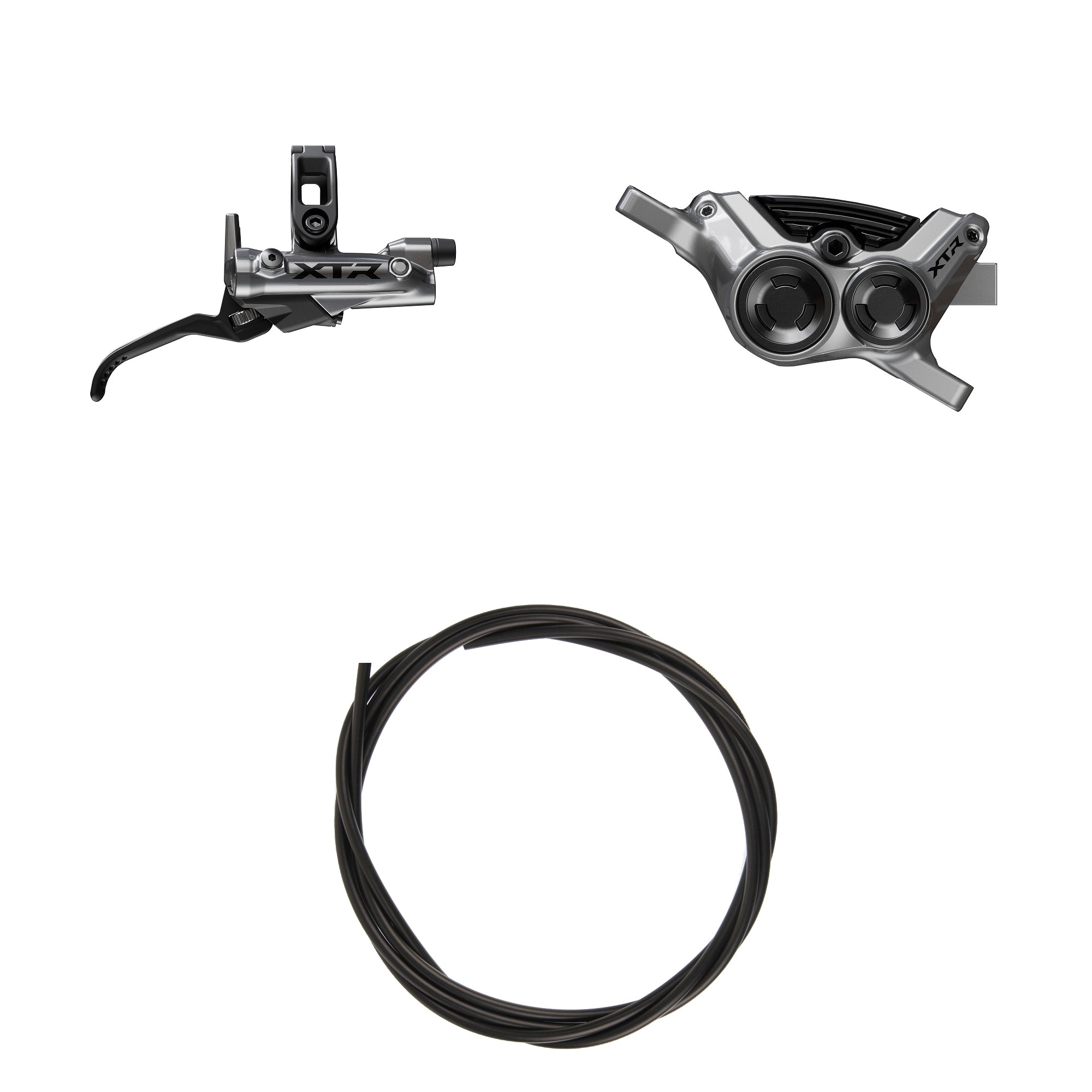 Kit Freno Disco Hidráulico Shimano XTR BR-M9220/BL-M9220 Trasero/Derecho Resina Aletas Sin Adaptador Latiguillo 1700mm Negro #2