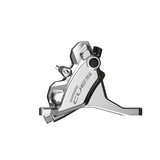 Shimano Cues BR-U6030-F Hydraulic Disc Brake Caliper 2 Piston Flat Mount Etujarru Hopea