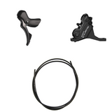 Hydraulic Disc Brake Kit Shimano Cues BR-U6030/ST-U6030 Eteen/Vasen Resin Non-Finned 160mm Adapter 1000mm Letku Musta