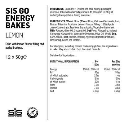 SIS GO Bizcocho Energético 12x50g Limón #3