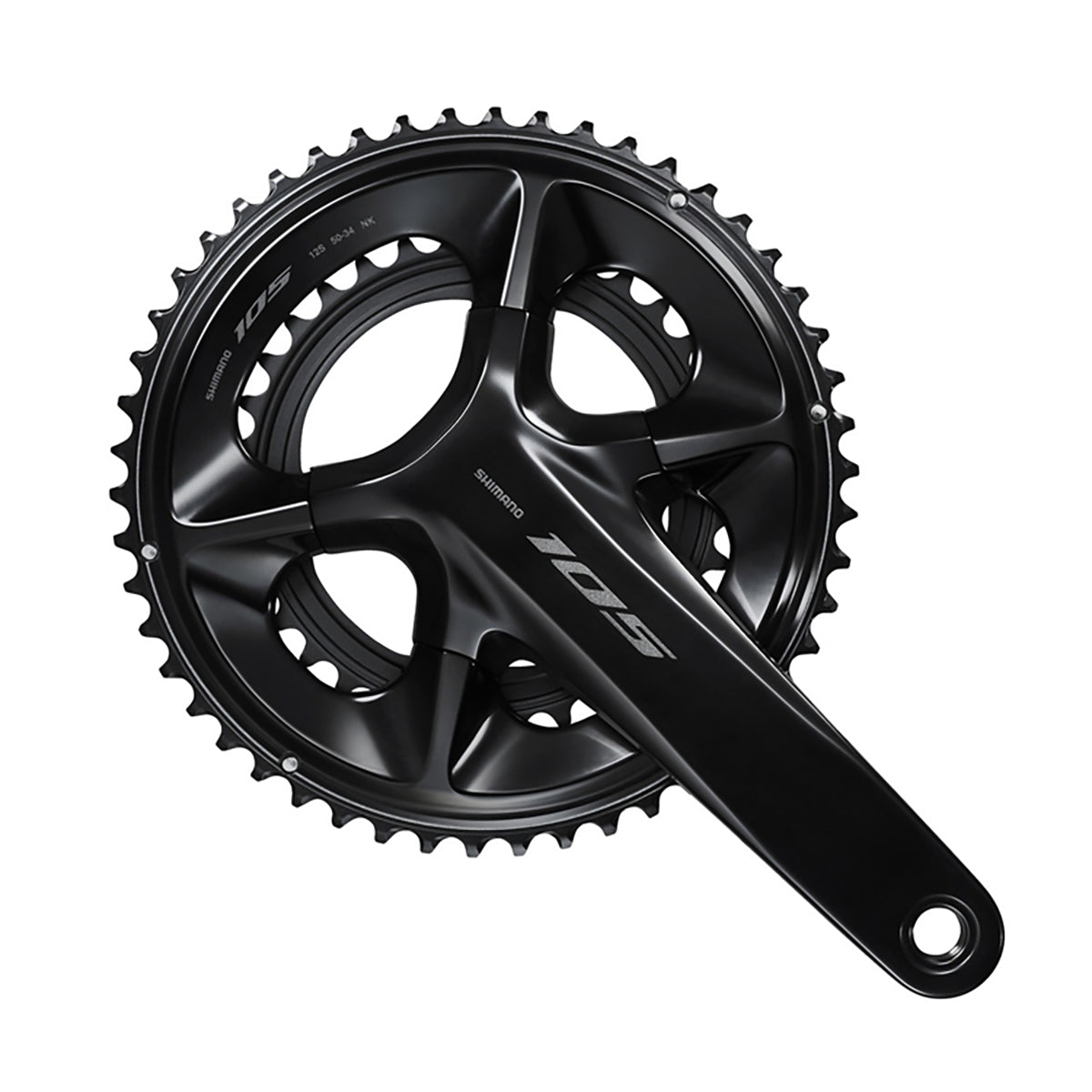 Juego Bielas/Platos Shimano 105 FC-R7100 Hollowtech II 52/36d 12v Sin Cazoletas Negro