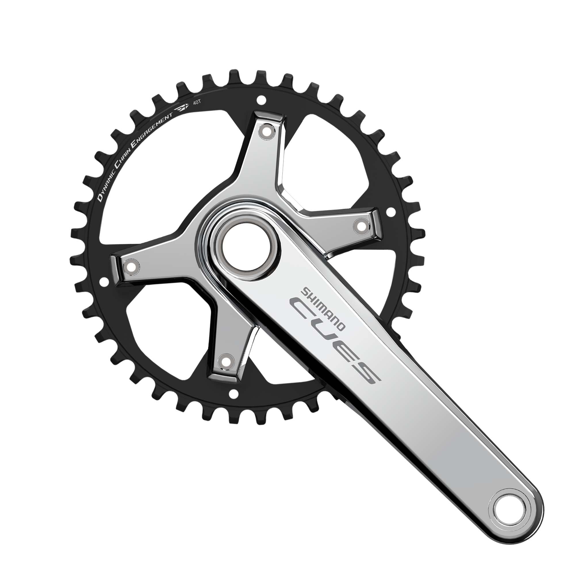 Juego Bielas/Plato Shimano Cues FC-U6030-1 40d 9/10/11v Sin Cazoletas Plata
