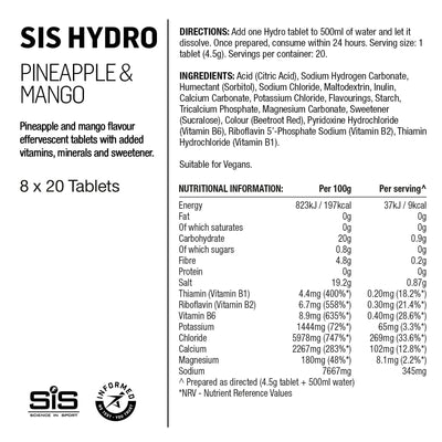 SIS GO Hidratación Pastillas 20x4.5g Piña/Mango #3
