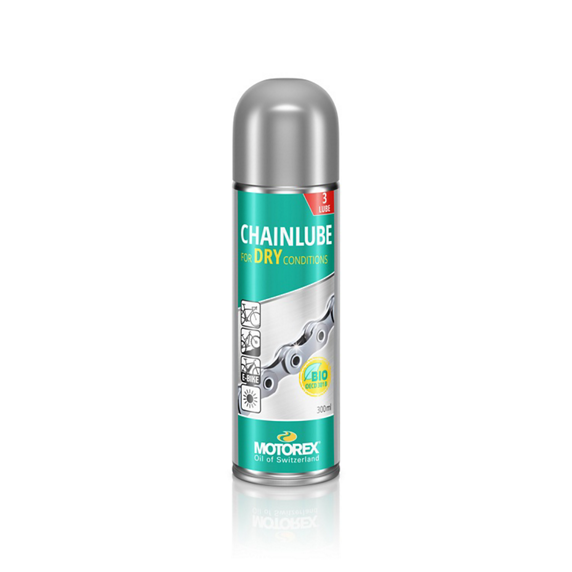Lubricante Cadena Motorex Seco Aerosol 300ml Verde