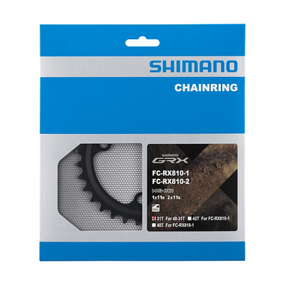 Plato Shimano GRX FC-RX810-2 Negro #2