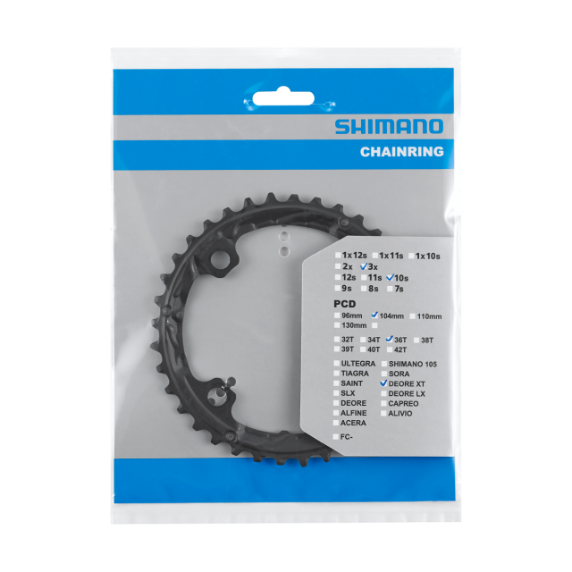 Plato Shimano Deore XT FC-M670/FC-T8000/FC-T781/FC-T780/FC-T671 Gris #2