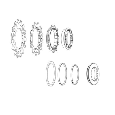 Kit Separadores Coronas Sram Casete XG-1290 Red Etap AXS 12v Negro