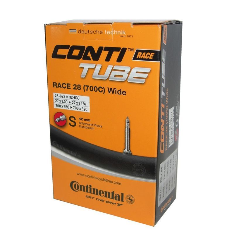 Camara Continental Race 700X25-32 Valvula Presta 60mm Gris