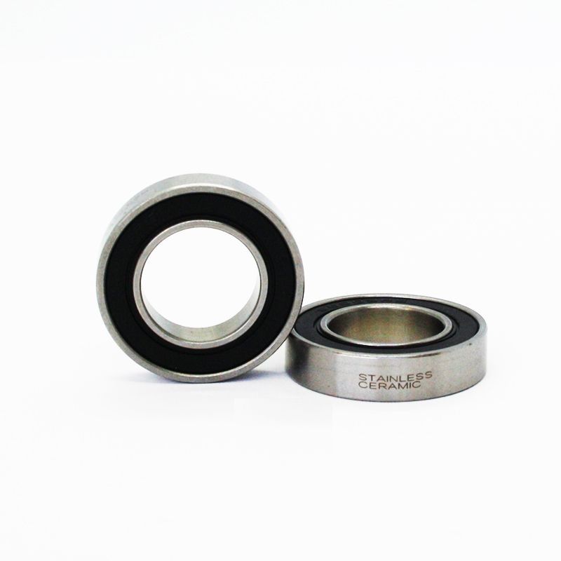 Rodamiento ISB Sport Híbrido SC6902-2RS Inoxidable Bolas Cerámicas 15x28x7mm Plata/Negro