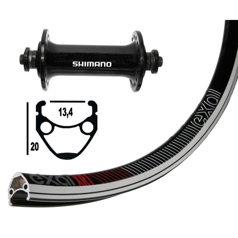 Rueda Delantera Winora Exal XR-1 Shimano Tiagra Cierre Rápido 100mm Negro