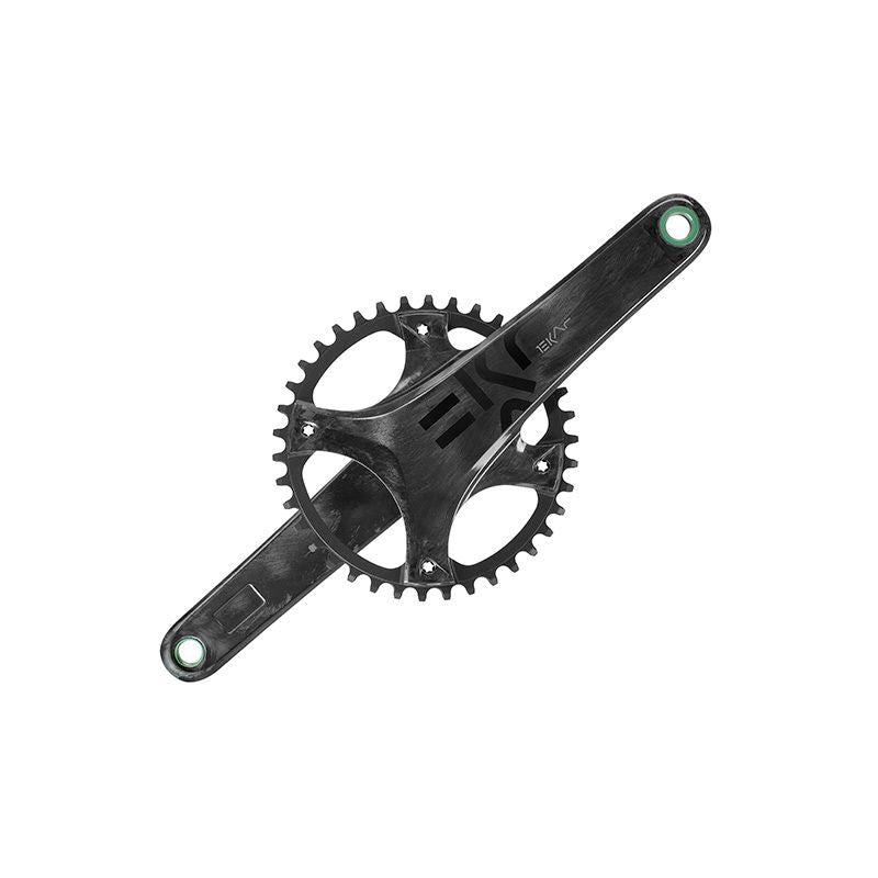 Juego Bielas/Plato Campagnolo Ekar Ultra Torque Pro Tech 145 Bcd 38d Carbono Sin Cazoletas Negro