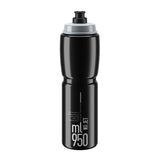 Water Bottle Elite Jet Black Logo Grey