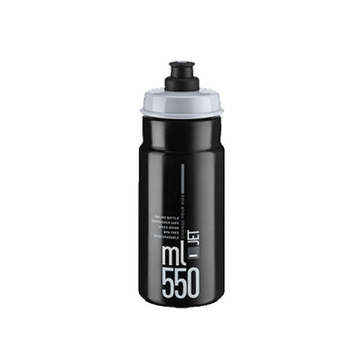 Bidon Elite Jet Plus Negro Logo Gris 550ml