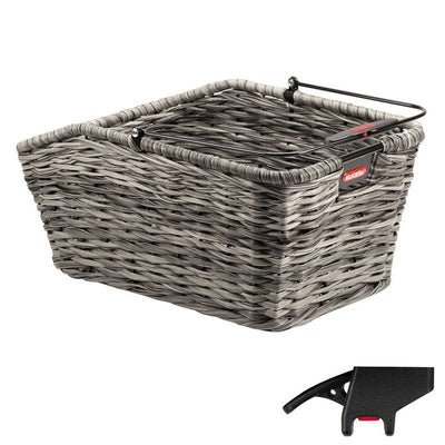 Cesta Trasera Klickfix Structura GT Clip Trenzado 18L 44x24x20cm Gris