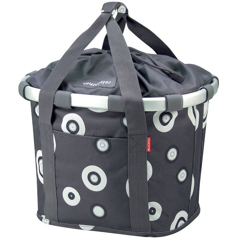 Bolsa Delantera Klickfix Reisenthel 35x28x26cm Antracita/Círculos