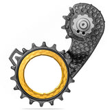 Takasiirtäjän häkki Absolute Black Hollowcage Shimano 9200 Carbon Gold