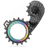 Takasiirtäjän häkki Absolute Black Hollowcage Shimano 8100 Carbon Rainbow