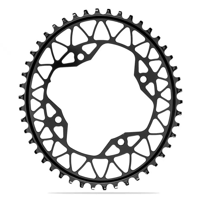 Plato Absolute Black Ovalado Beach Racing 104 Bcd 4 Brazos 1x Aluminio 44D Negro