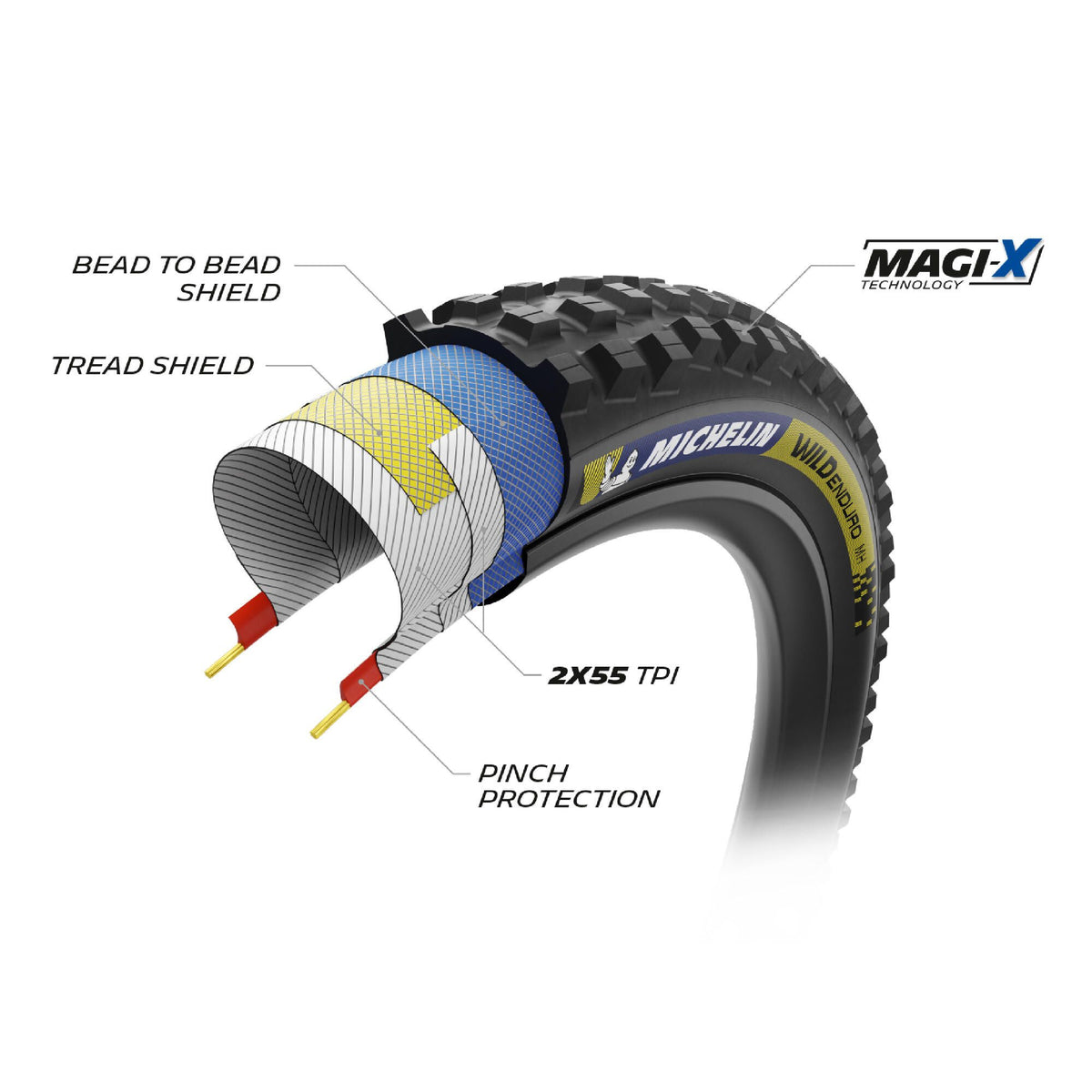 Cubierta Michelin Wild Enduro Mh Racing Line Plegable Negro