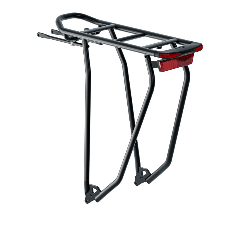 Portabultos Trasero Racktime Gleamit 2.0 Tour DC Snapit 2.0 28-29" Luz Integrada Aluminio Negro